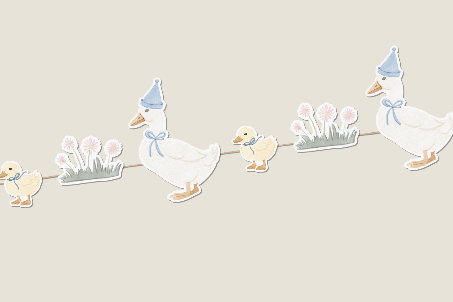 Birthday Duck Character Garland