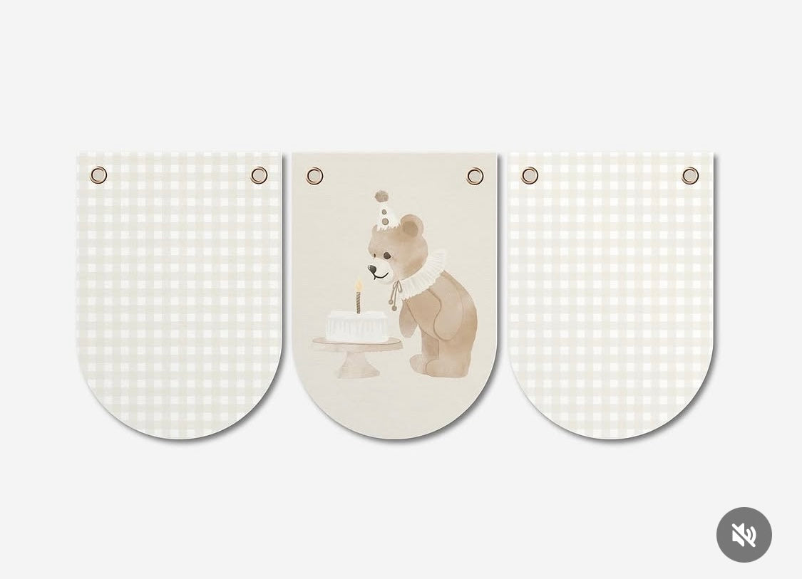 Birthday Bear Bunting