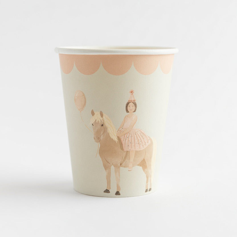 Birthday Girl on Horse Cups