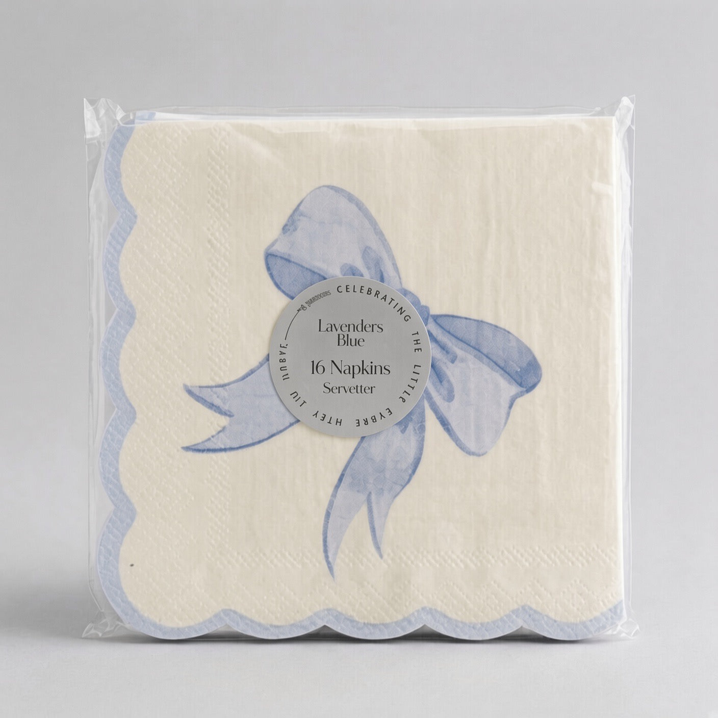 Birthday Duck Scalloped Bow Napkin