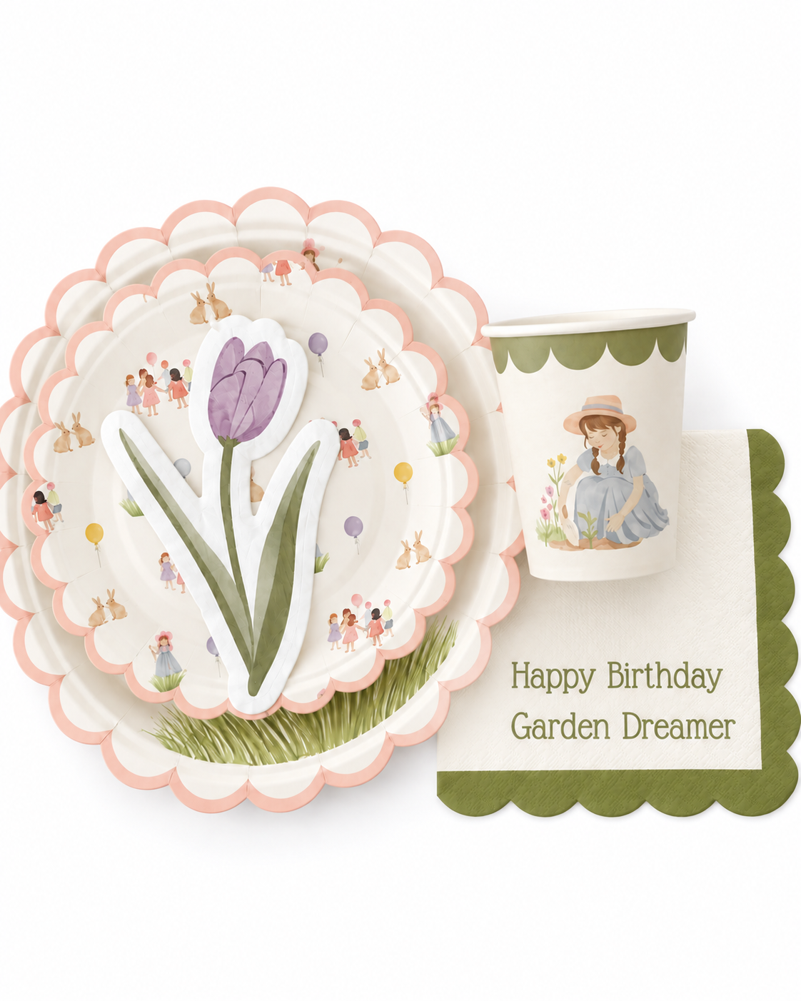 Garden Collection Scalloped Napkin