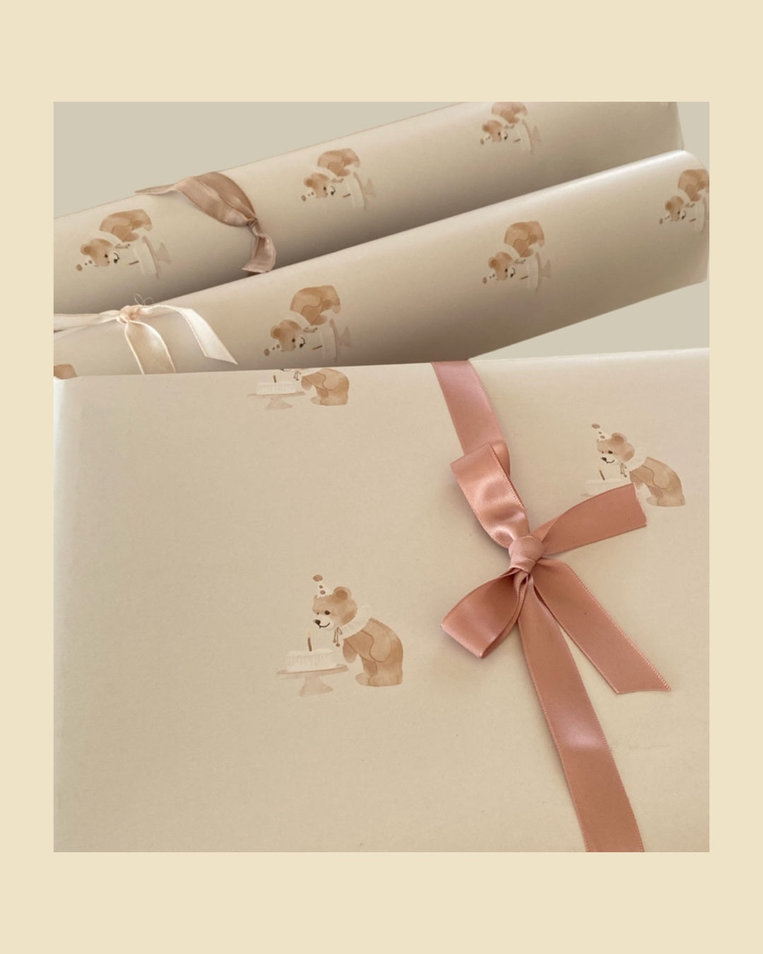 Birthday Bear Gift Wrap Sheets 4 pack