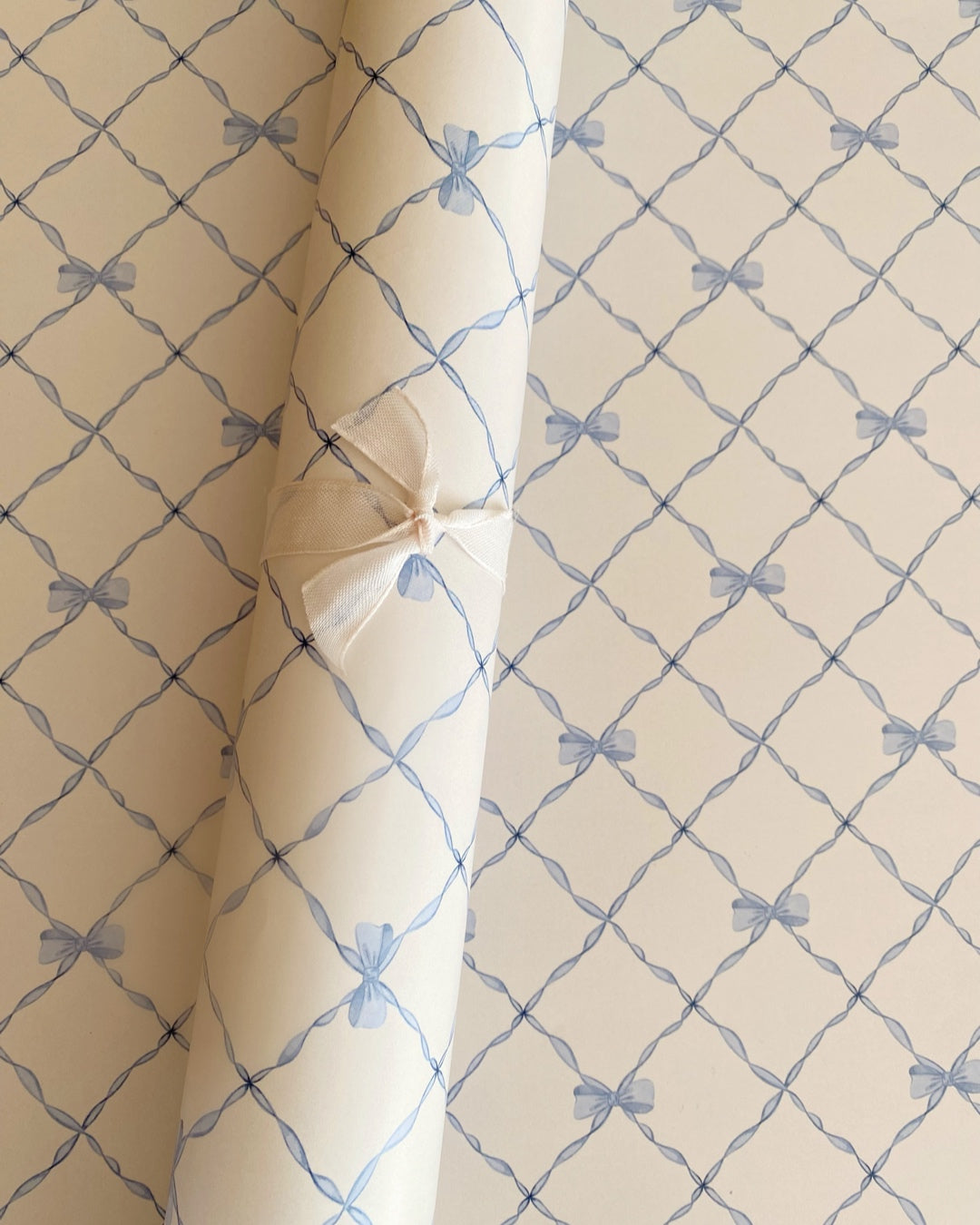 Heavenly Blue Bows Gift Wrap Sheets 4 Pack (smaller gifts)