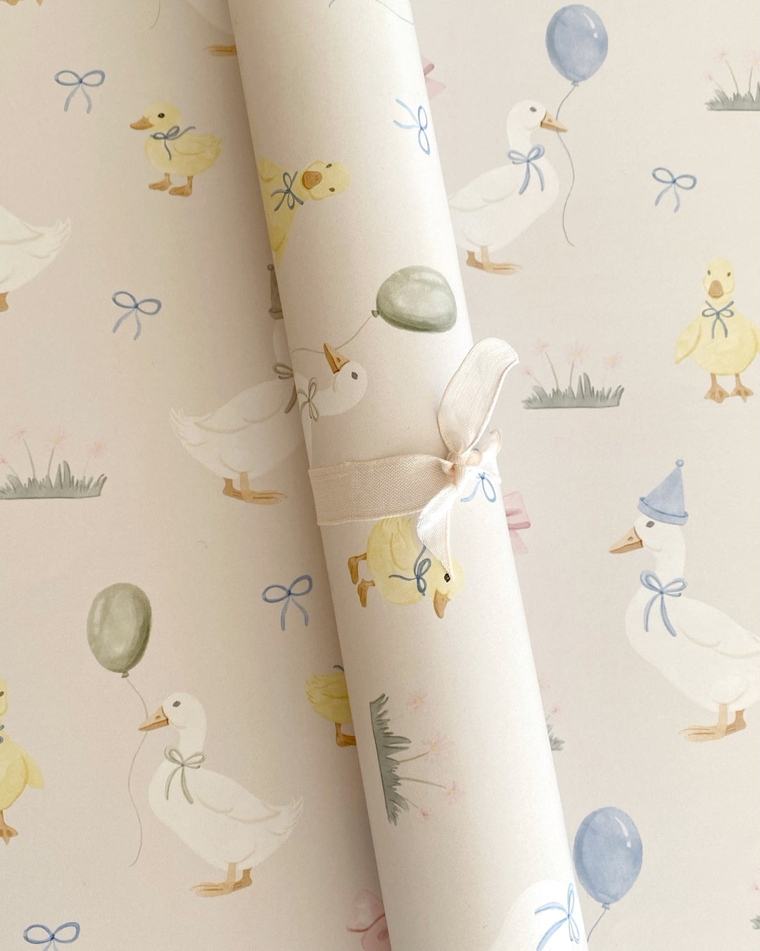 Birthday Ducks Gift Wrap Pack of 4 Sheets (smaller gifts)