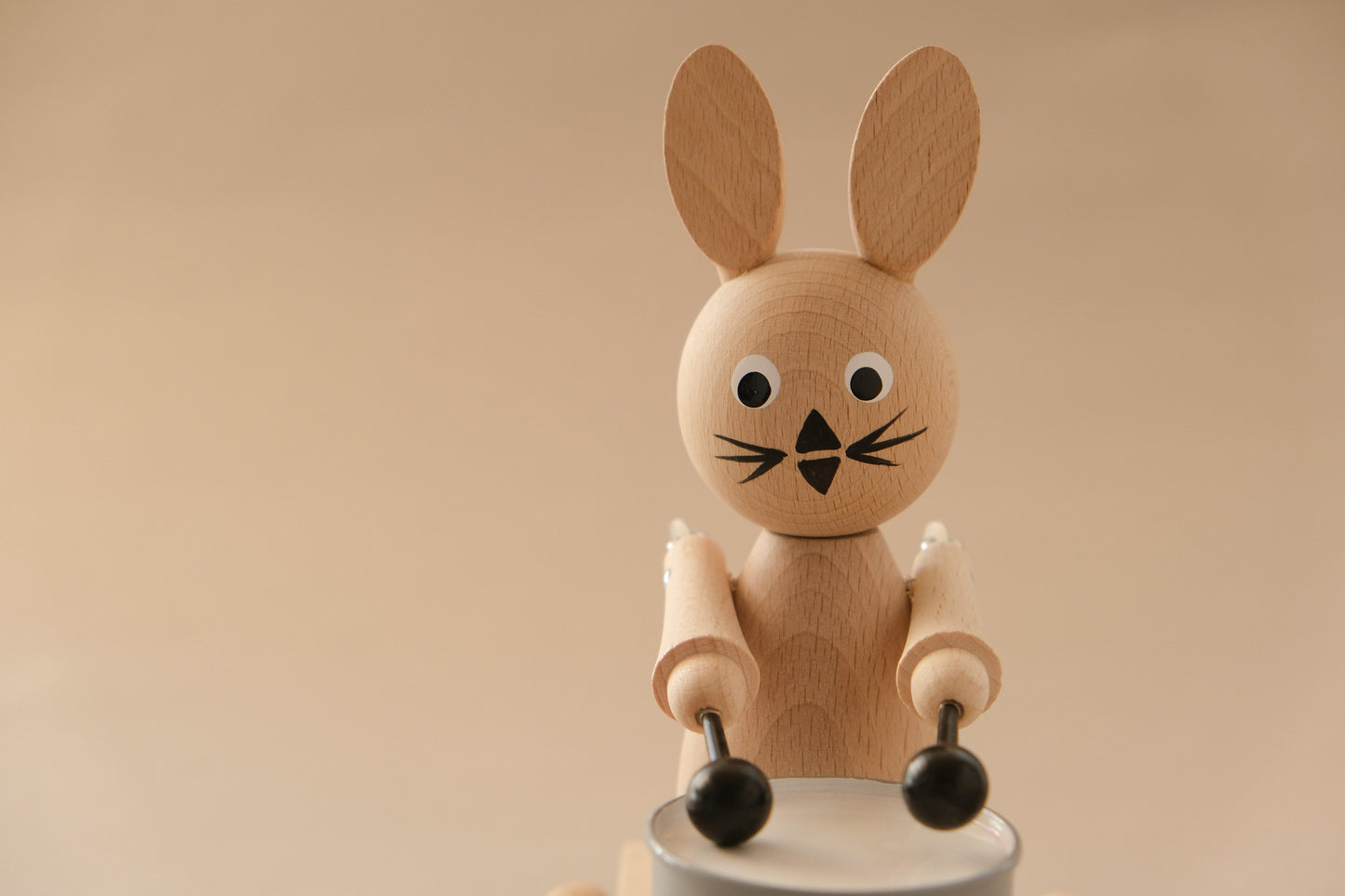 Wooden Drummer Bunny