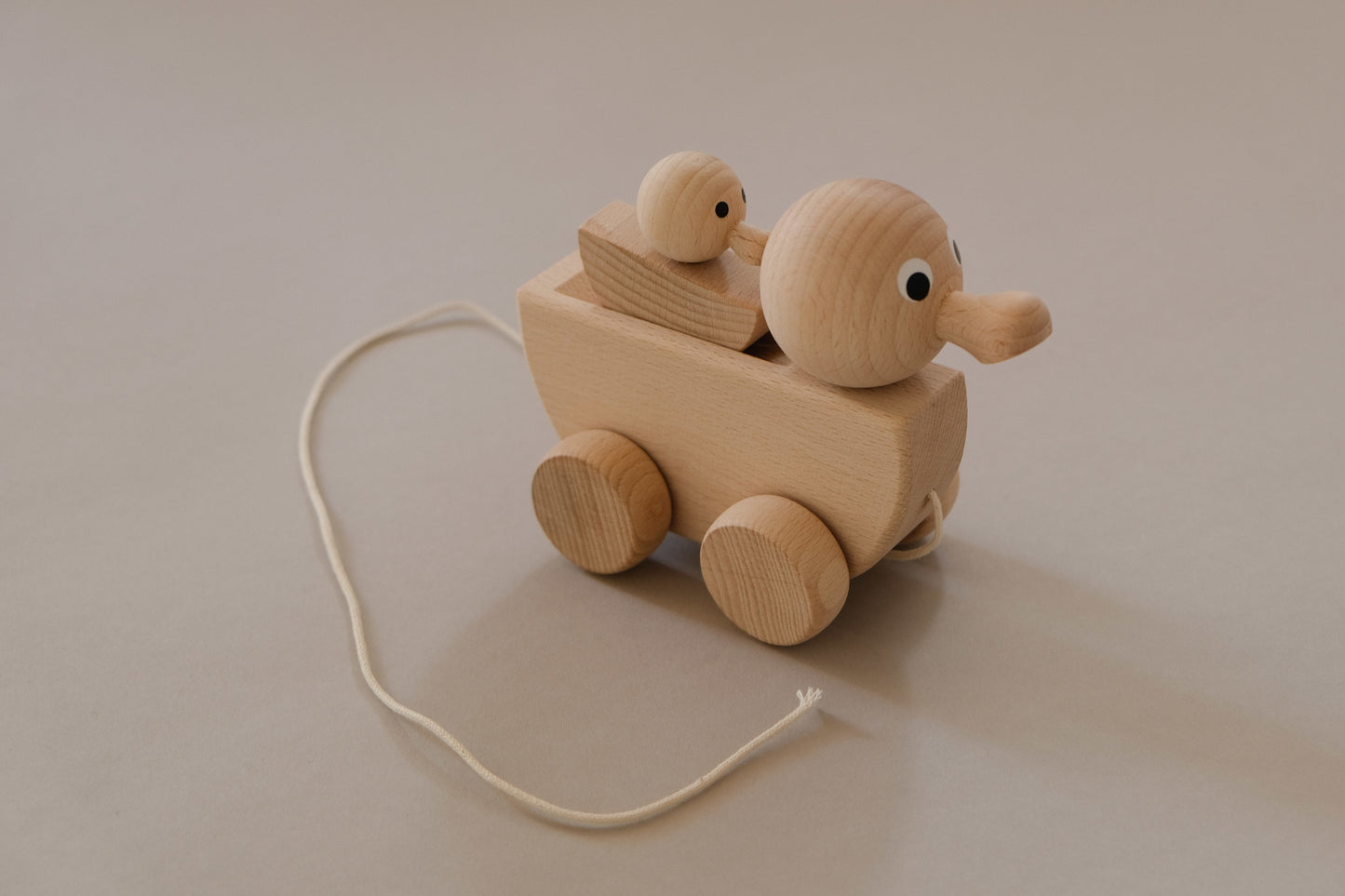 Wooden Mother Duck Pull Toy