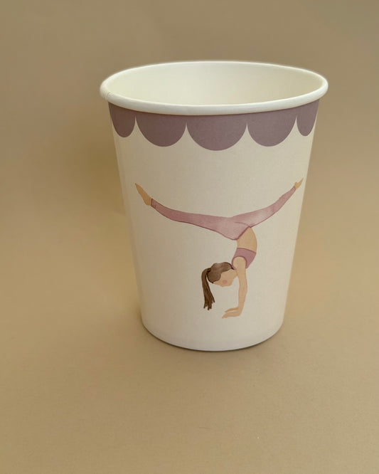 Gymnasts in Pastel Cups