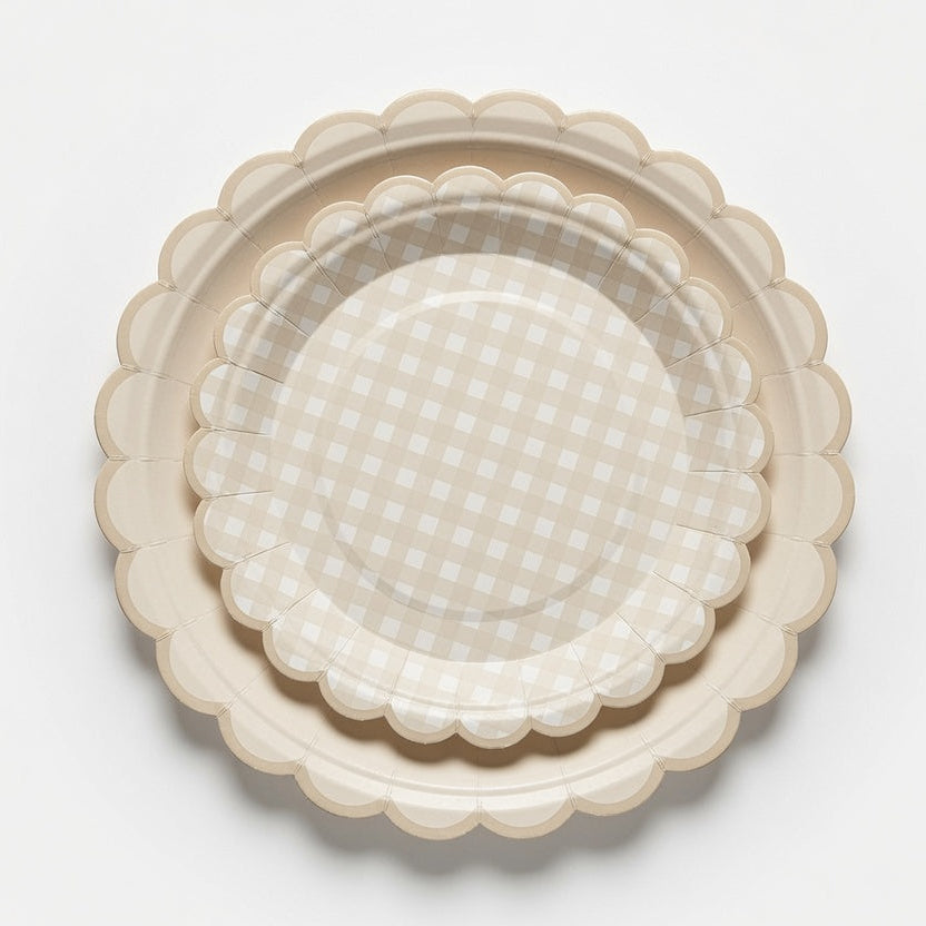 Birthday Bear Dessert Plate (Gingham)