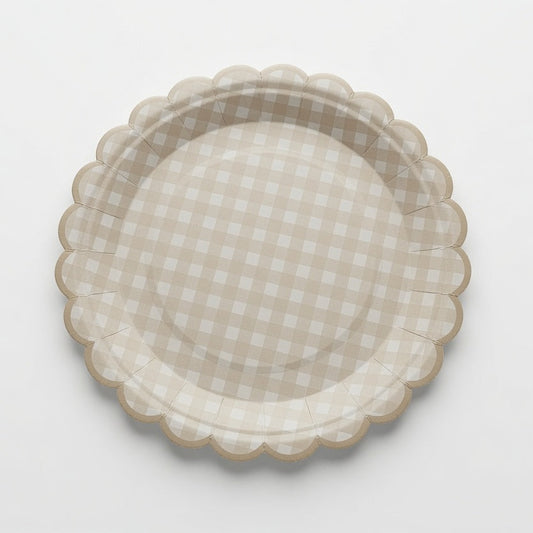 Birthday Bear Dessert Plate (Gingham)