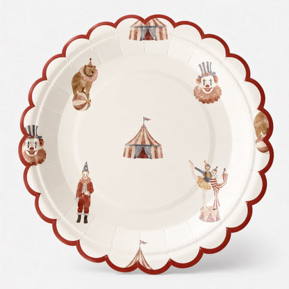 Circus Theme Tableware Essentials Set- Plates, Cups & Napkins for 8 guests