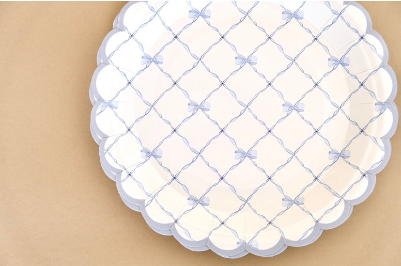 Birthday Duck Dessert Plate (Heavenly Blue Bow)