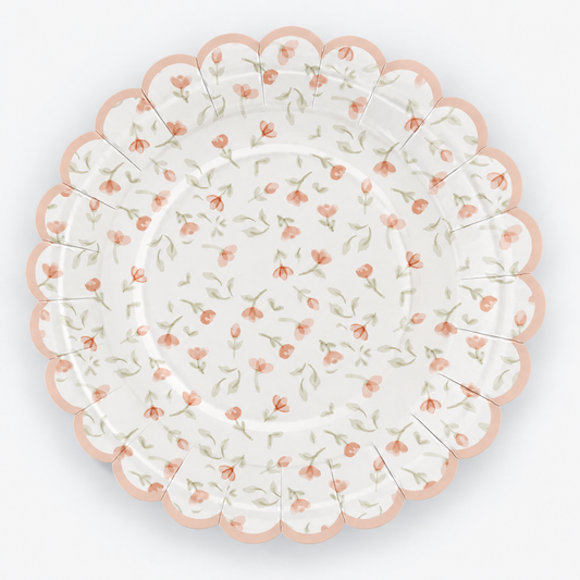 Floral Dessert Plate (8 pack)