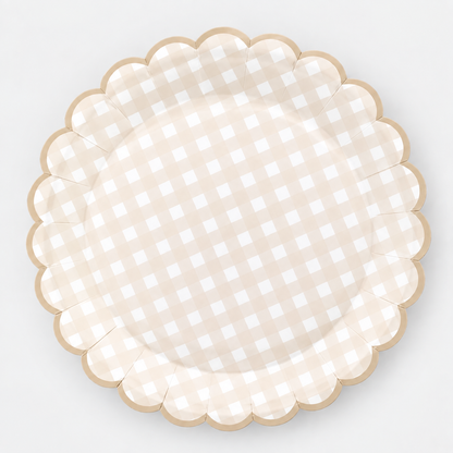 Birthday Bear Dessert Plate (Gingham)