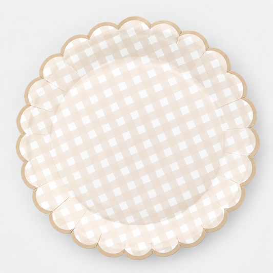 Birthday Bear Dessert Plate (Gingham)