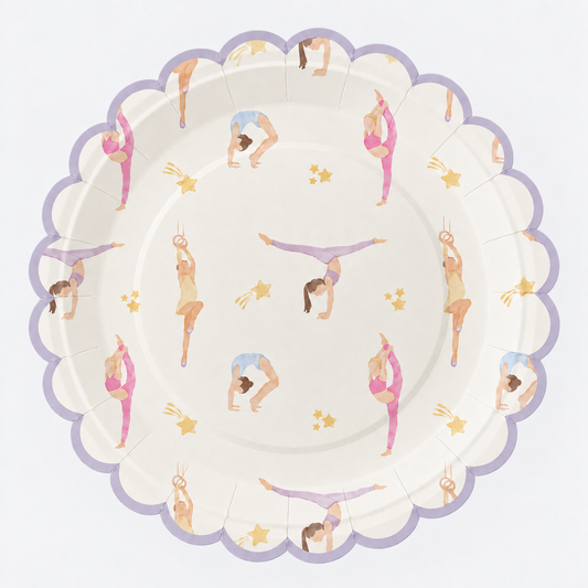 Gymnasts in Pastel Large Plate