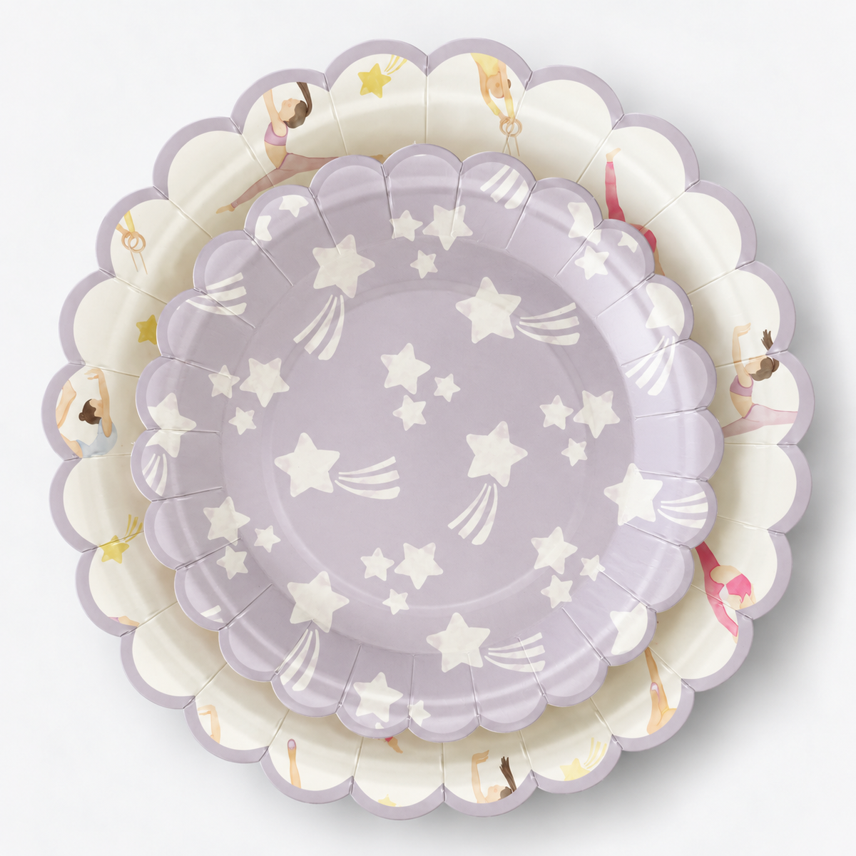 Gymnasts in Pastel Dessert Plate (small)