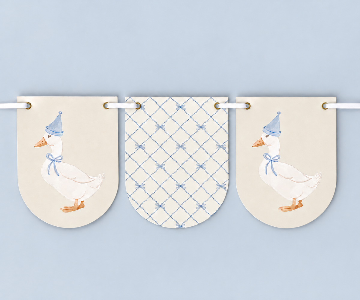 Birthday Duck Bunting Decoration