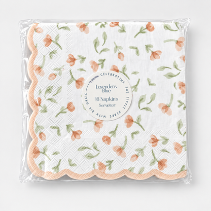 Scalloped Floral Napkins