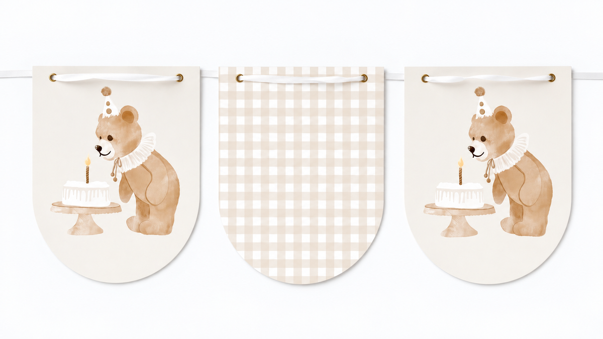 Birthday Bear Deluxe Bundle (8 guests + decor)
