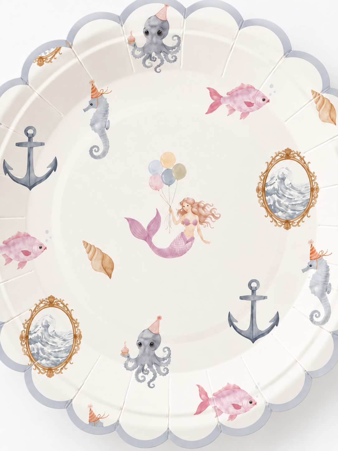 Sailboat Theme Small Paper Plate (8 pack)