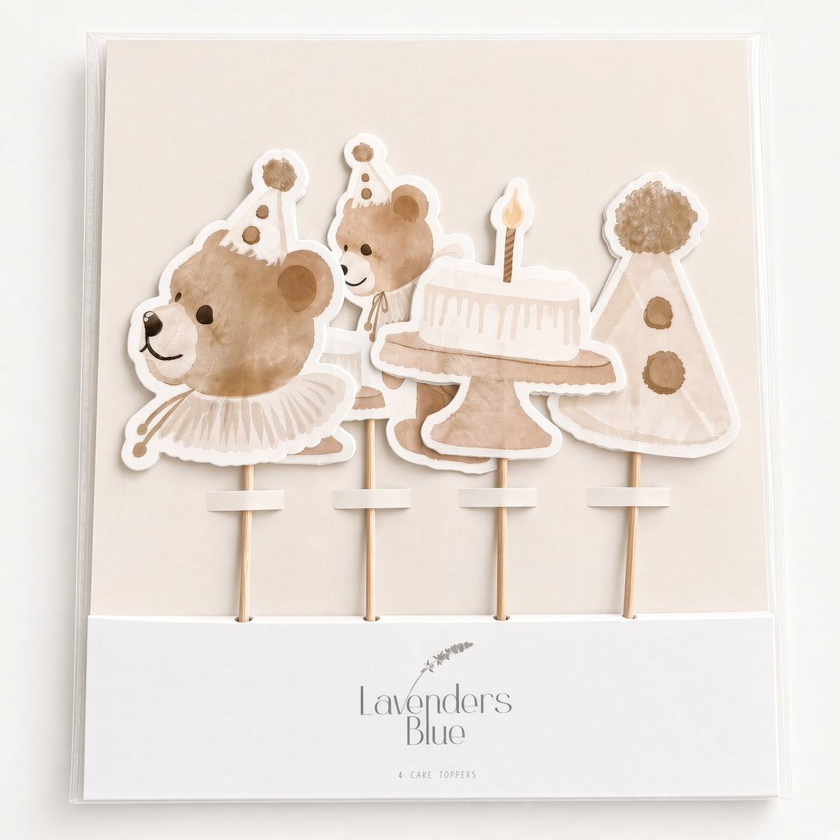 Birthday Bear Cake Toppers