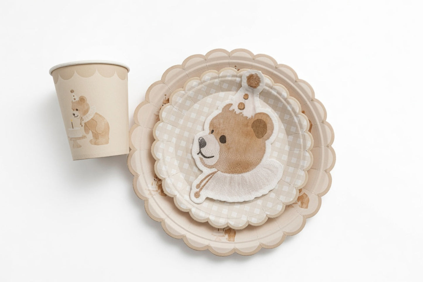 Birthday Bear Tableware Essentials Set (for 8 guests)