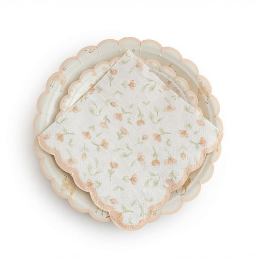 Scalloped Floral Napkins
