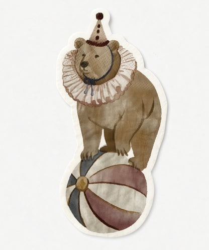 Circus Theme Petite Dessert Napkin