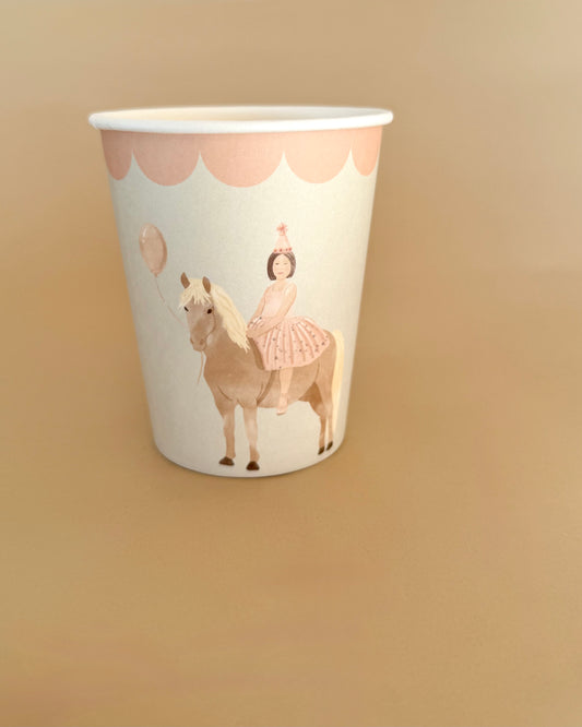 Birthday Girl on Horse Cups