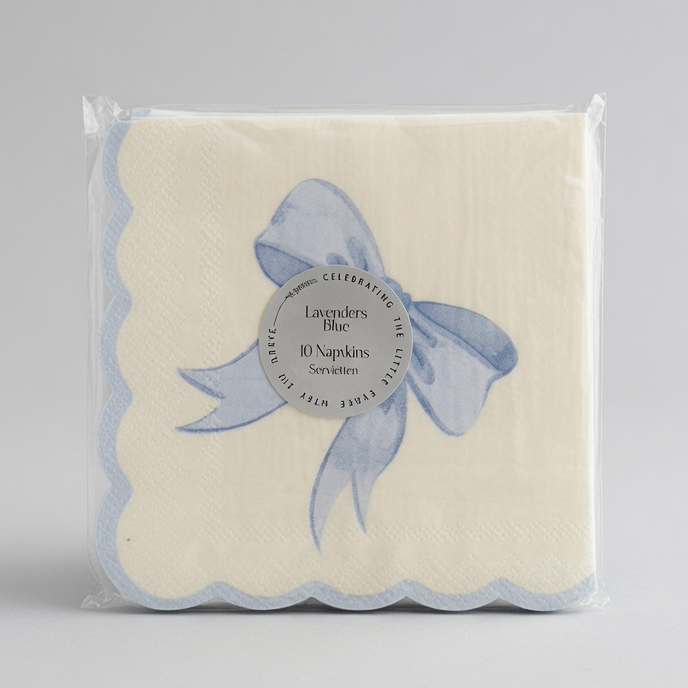 Birthday Duck Scalloped Bow Napkin