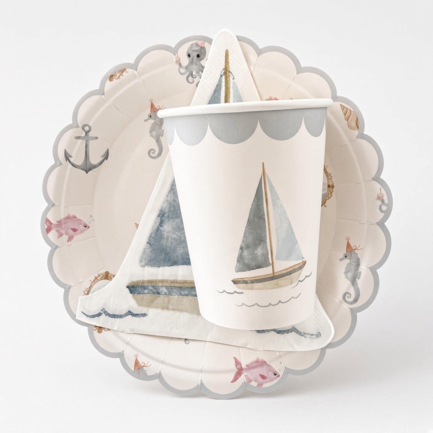 Sail boat Collection Paper Cups (pack of 8)