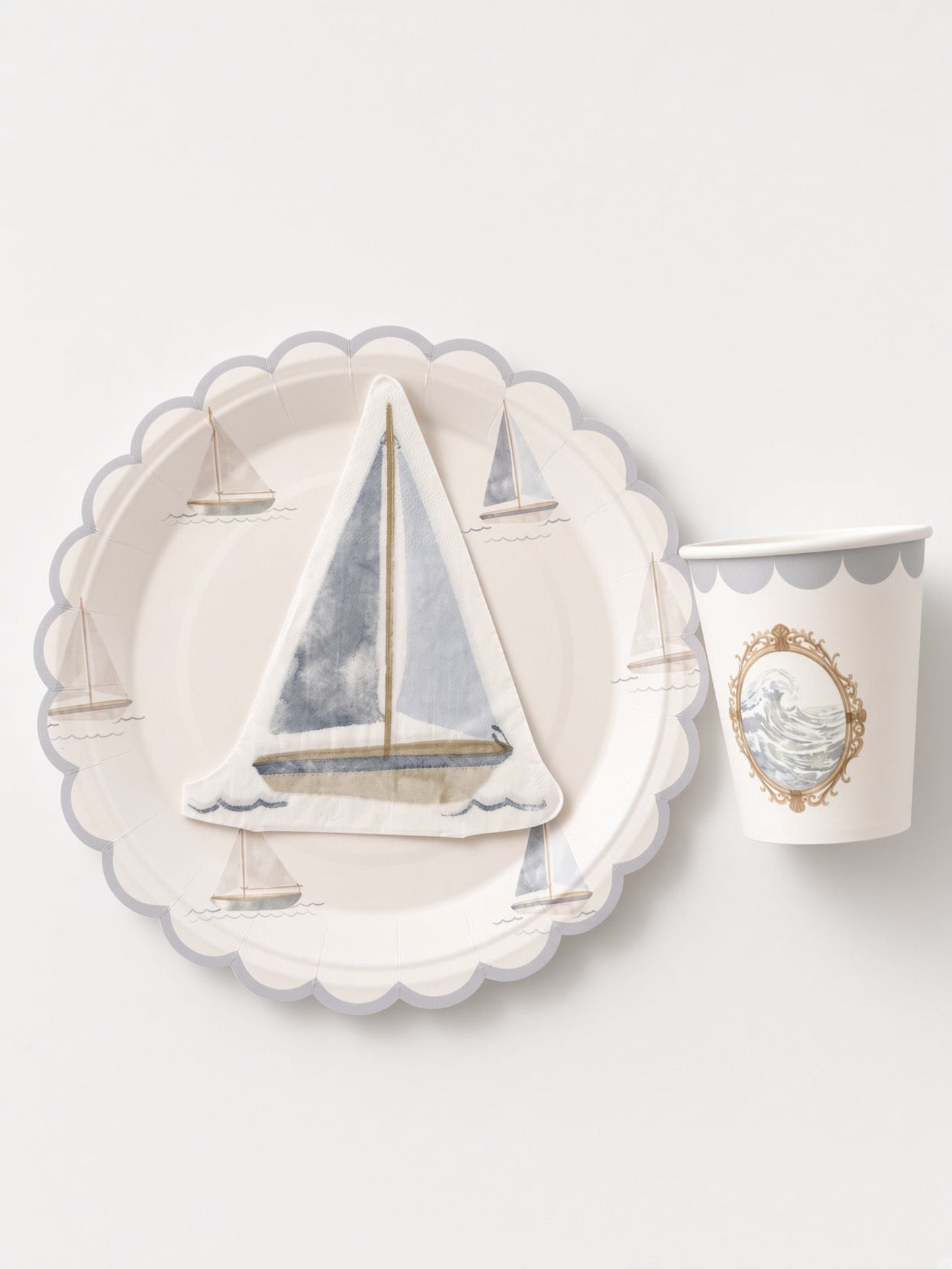 Sailboat Large Paper Plate (8 pack)