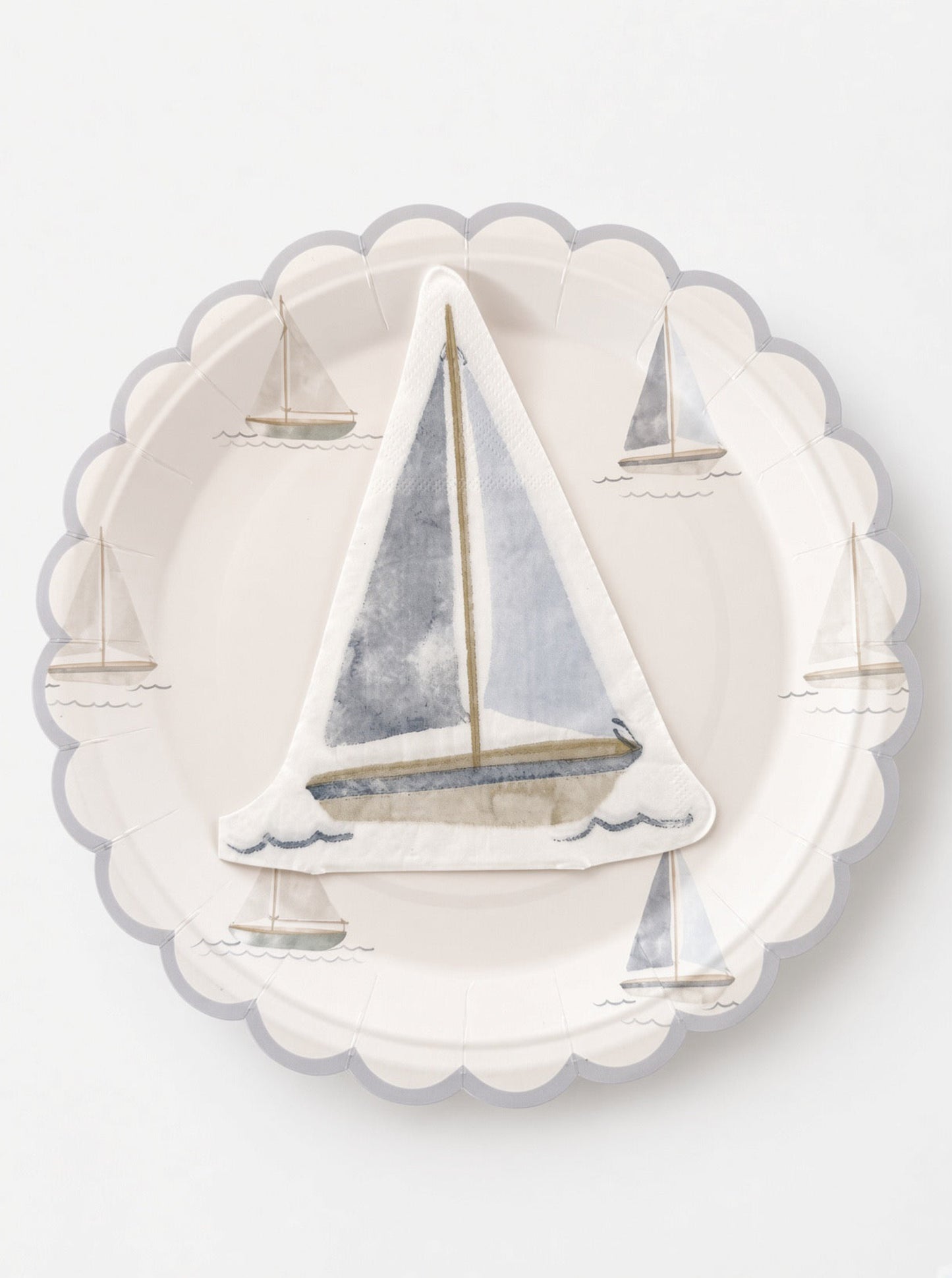 Sailboat Large Paper Plate (8 pack)