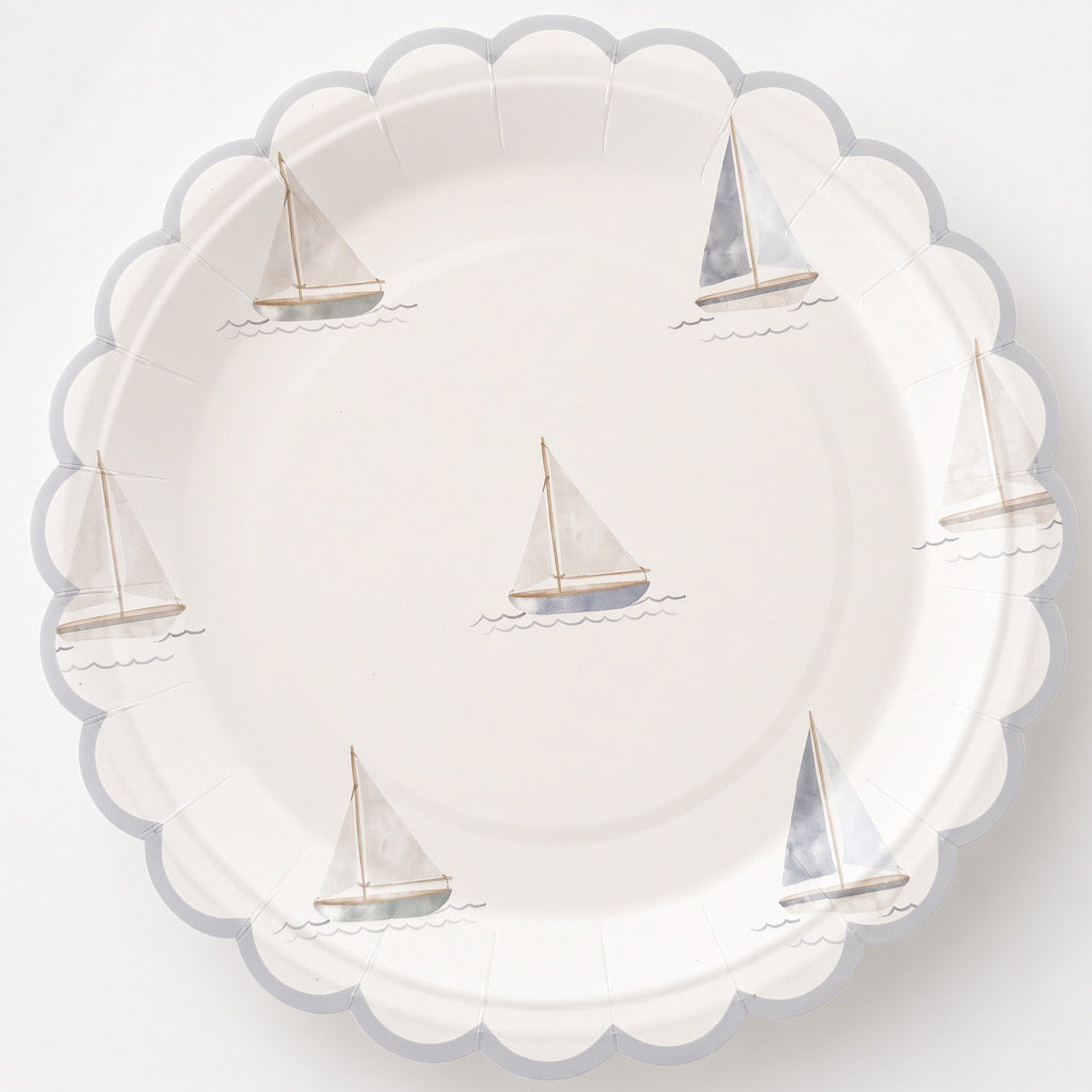 Sailboat Large Paper Plate (8 pack)