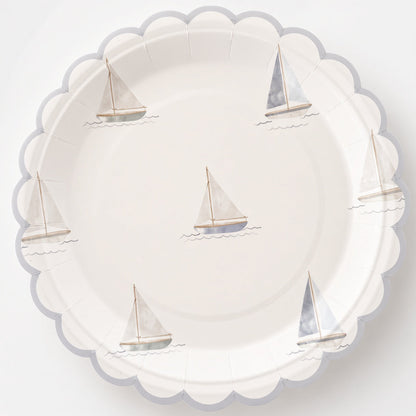 Sailboat Large Paper Plate (8 pack)