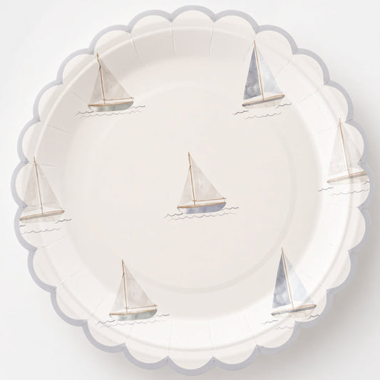 Sailboat Large Paper Plate (8 pack)