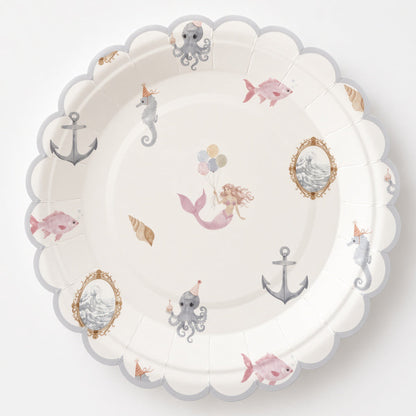 Sailboat Theme Small Paper Plate (8 pack)