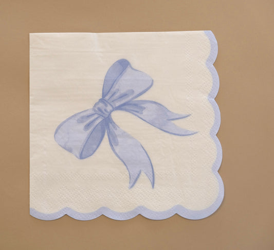 Birthday Duck Scalloped Bow Napkin