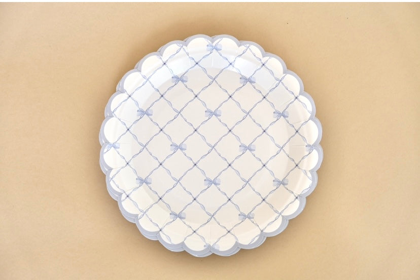 Birthday Duck Dessert Plate (Heavenly Blue Bow)