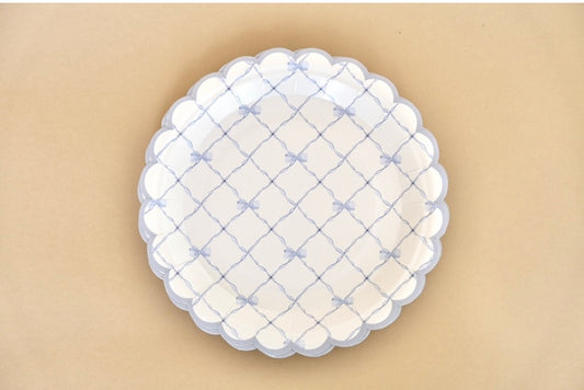 Birthday Duck Dessert Plate (Heavenly Blue Bow)
