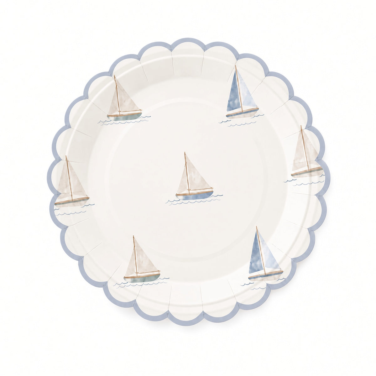 Sailboat Large Paper Plate (8 pack)