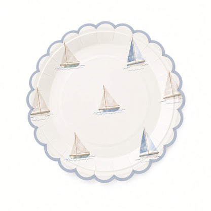 Sailboat Large Paper Plate (8 pack)