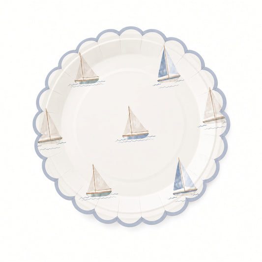 Sailboat Large Paper Plate (8 pack)