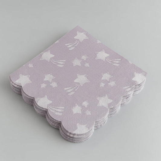 Gymnasts Star Scalloped Napkins