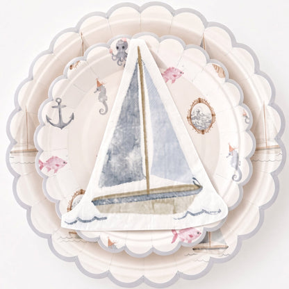 Sailboat Petite Dessert Napkin (pack of 16)