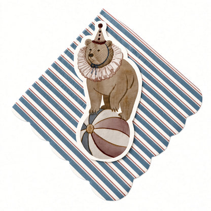 Circus Theme Petite Dessert Napkin