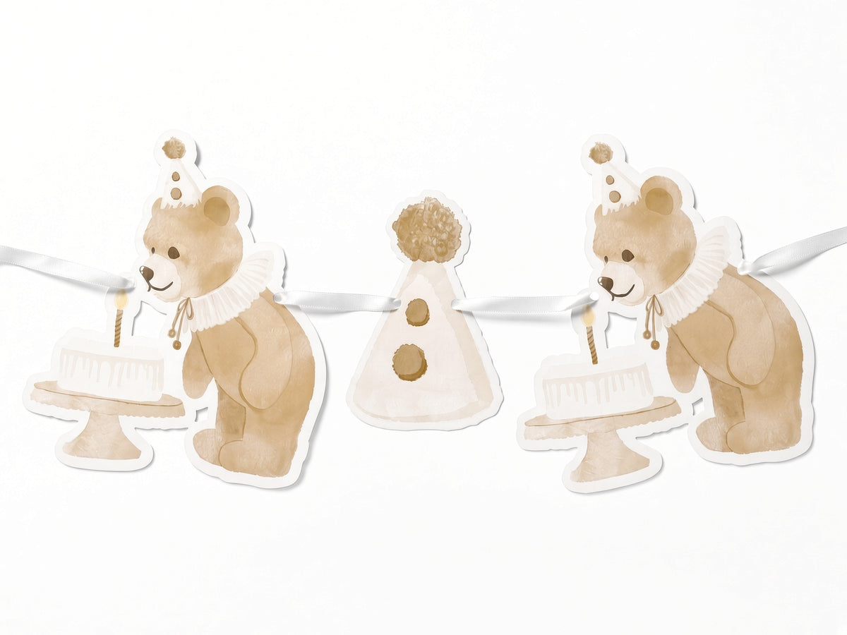 Birthday Bear Deluxe Bundle (8 guests + decor)