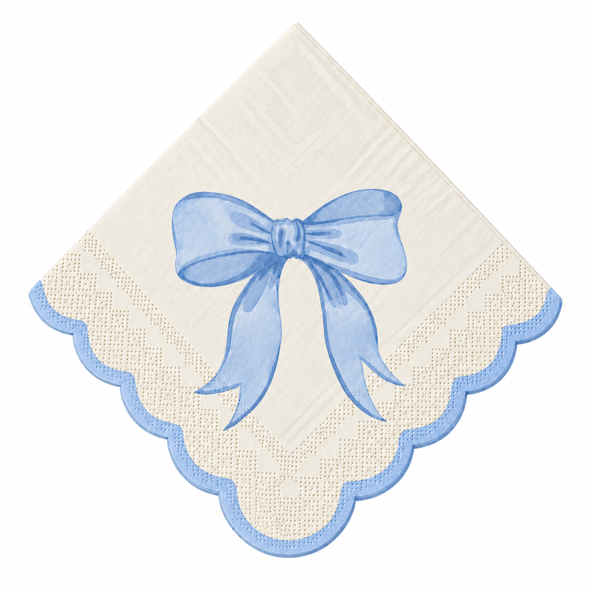 Birthday Duck Scalloped Bow Napkin