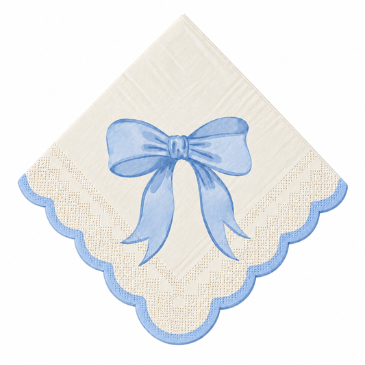 Birthday Duck Scalloped Bow Napkin