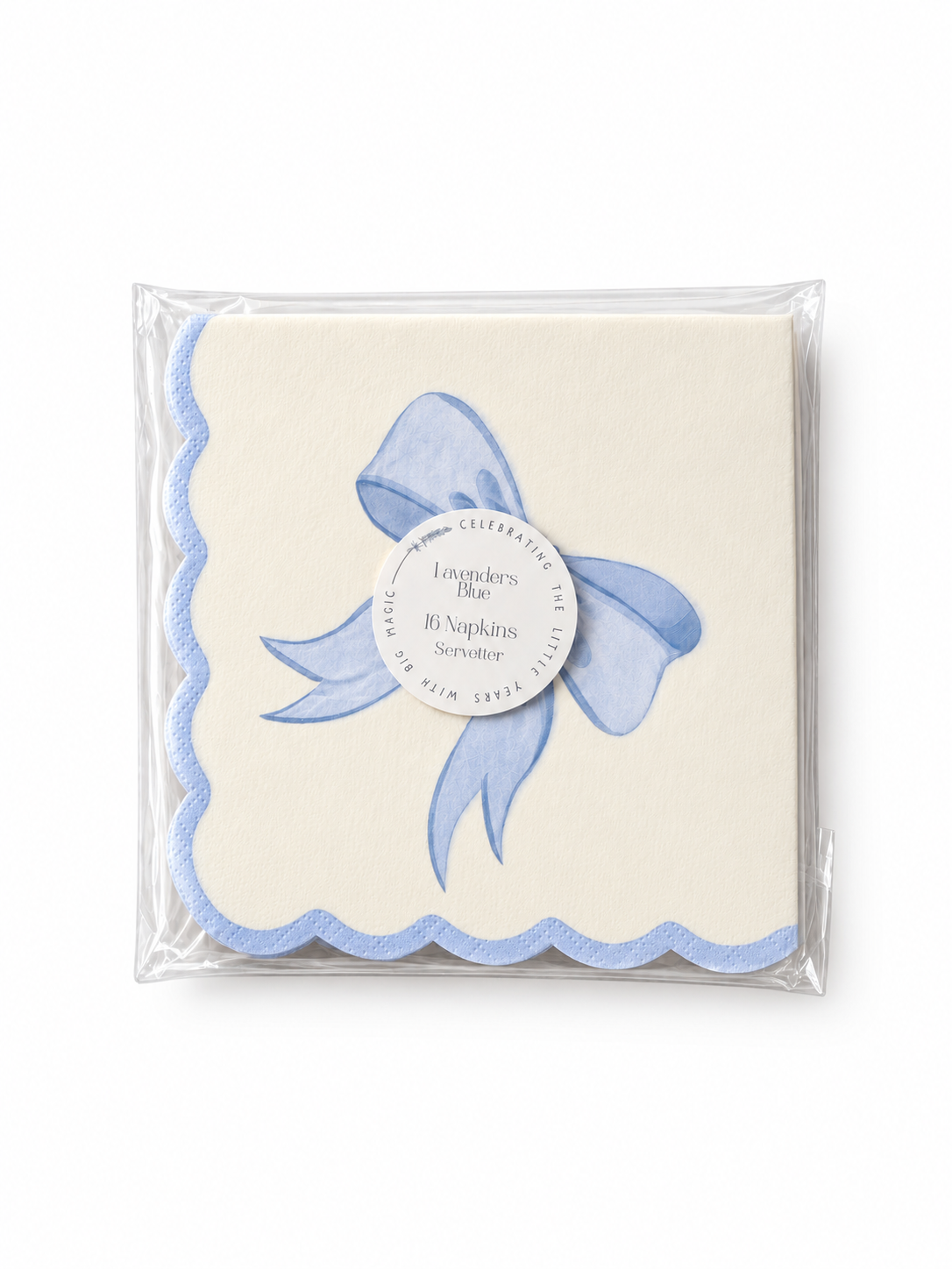 Birthday Duck Scalloped Bow Napkin